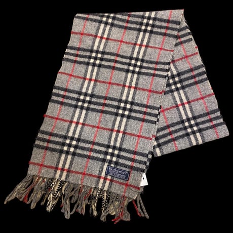 [USED]"Burberry" グレー♡チェックマフラー