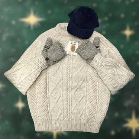[DEADSTOCK] タグ付き IRELAND アランニット