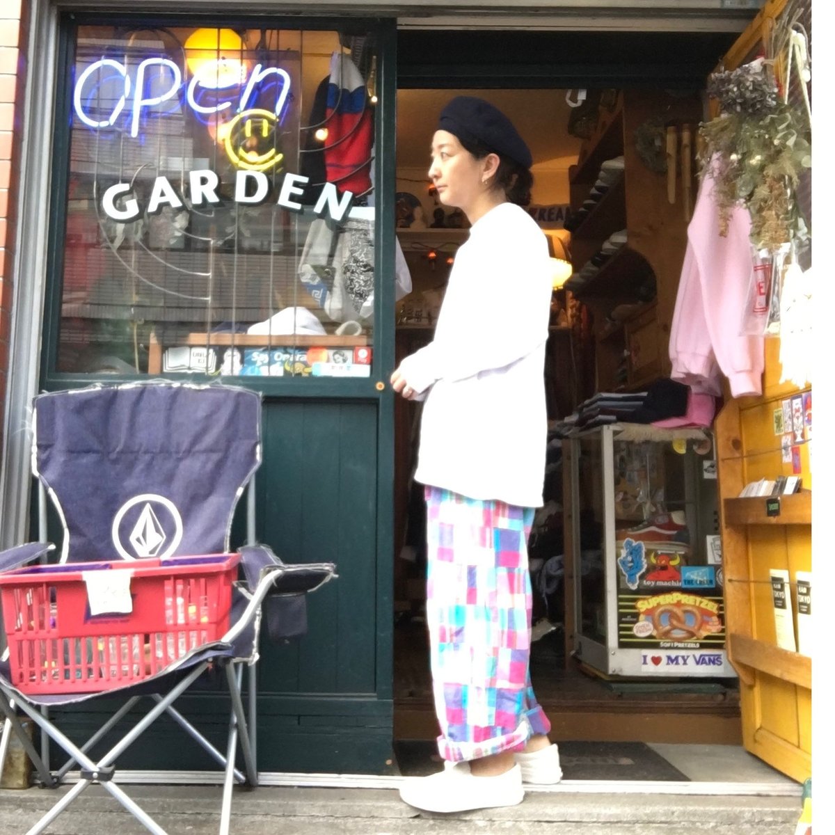 USED] マドラスチェック パッチワーク パンツ | garden730
