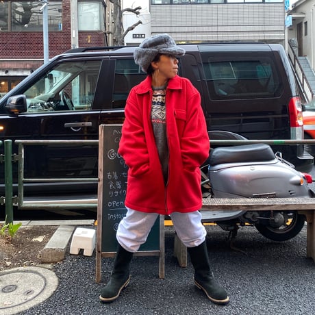 [USED] 真っ赤な❤️ フリース ZIP COAT