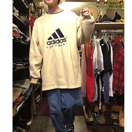 [USED] adidas クリーム色のBiG SWEAT