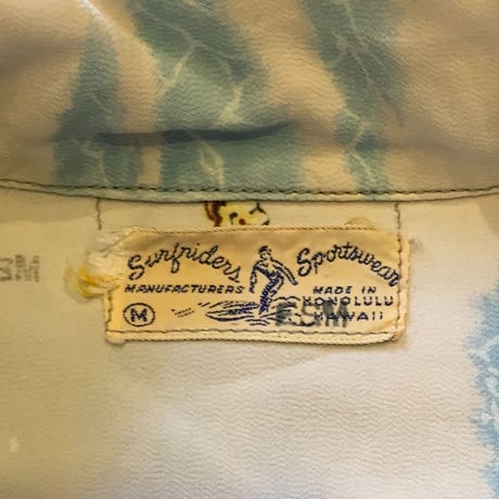 [USED] 50's  vintage L/S アロハシャツ made in Hawaii