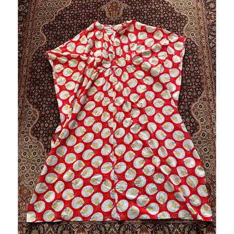 [USED] かわい〜vintage 総柄 ロングワンピース