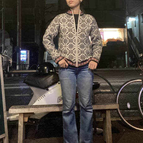 [USED] L.L Bean ノルディック ZIPニットカーディガン