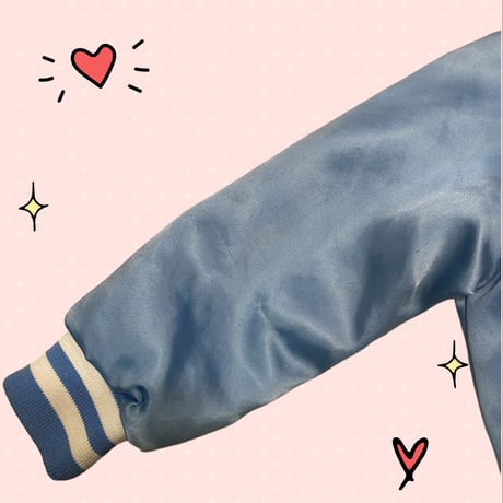 [USED] KIDS  vintage Mickey サテンスタジャン🩵