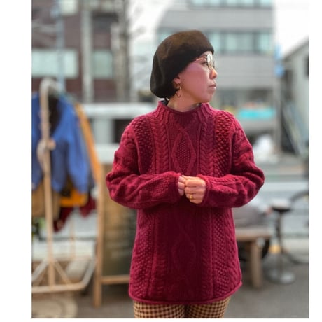 [USED] モックネック♡ ケーブル ニット 💙