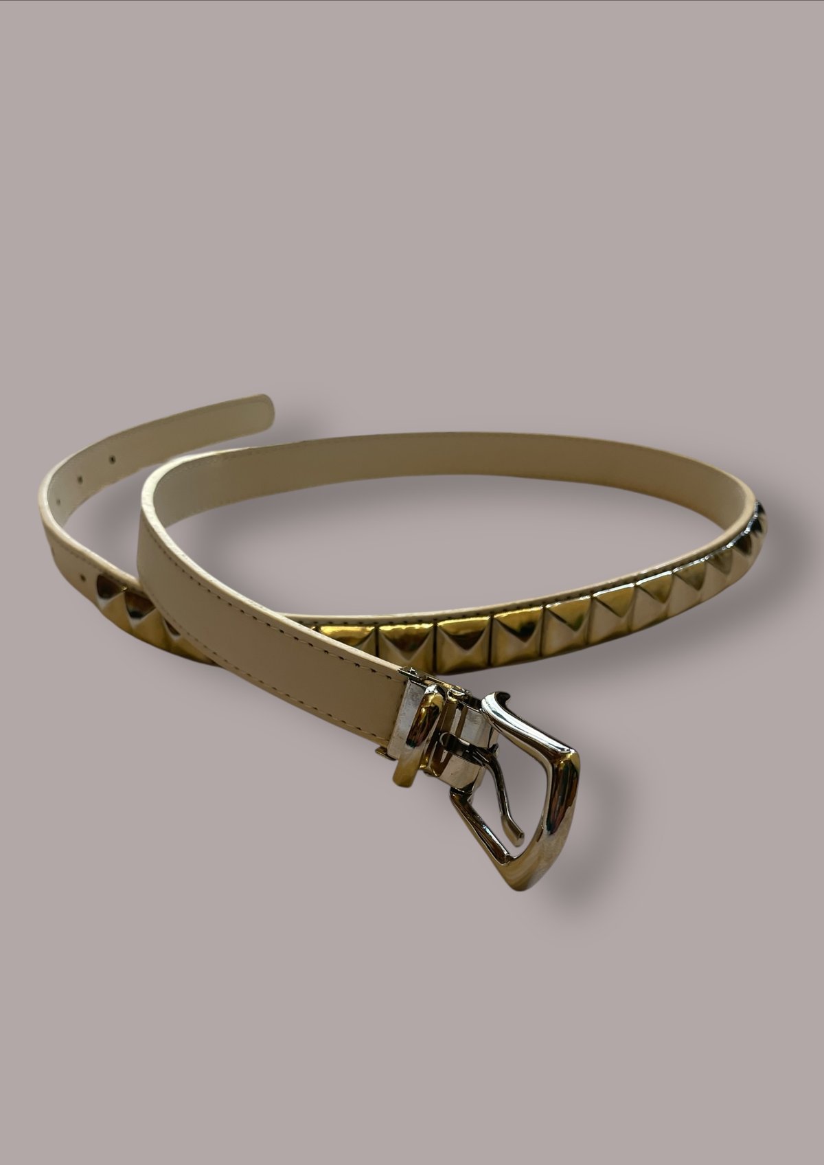 DEAD STOCK] White 1連スタッズベルト | garden730