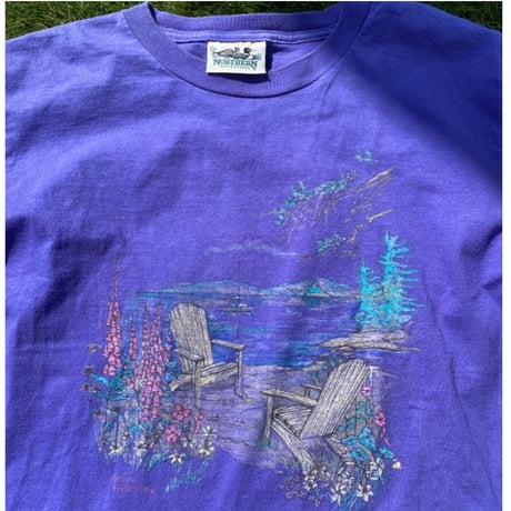 [USED]  パープル💜プリントTee