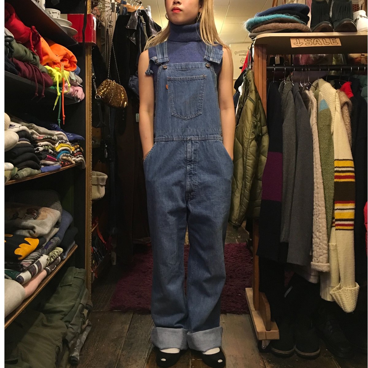 希少】70s Levi's 40600-7917 オーバーオール 濃紺 32 希少】70s Levi