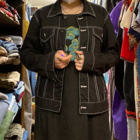[USED] cuteステッチ🦓BLACK シャツJKT