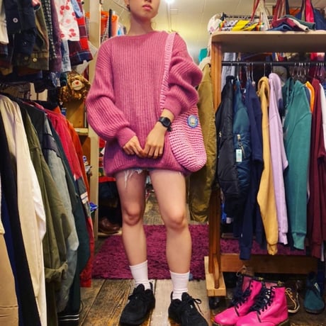 [USED] モコモコPINK モヘアニット