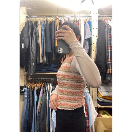 [USED] ストライプPOPCORN TOPS