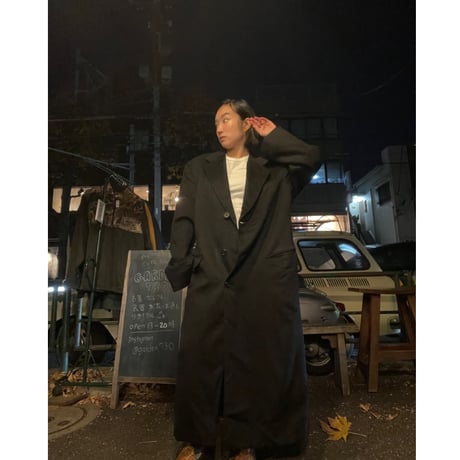 [USED] カシミア BLACK ロングコート