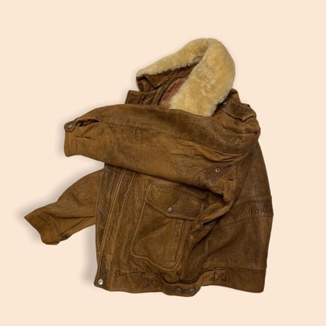 [USED] レザー ボアJKT