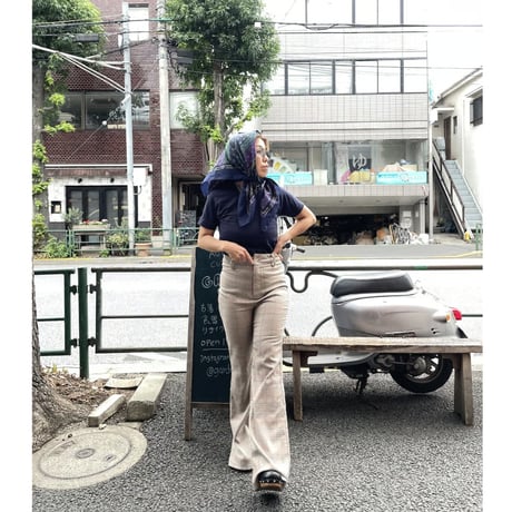 [USED] ストレッチ 千鳥柄 フレアPANTS