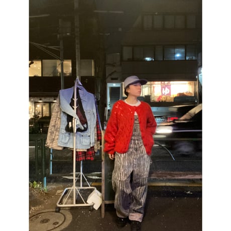 [USED] RED❤️モヘアニットカーディガン
