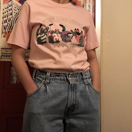 [USED] ネコちゃんフィットネスセンター　プリントTee