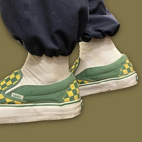 [USED] Green × Yellow💚VANS SLIP ON