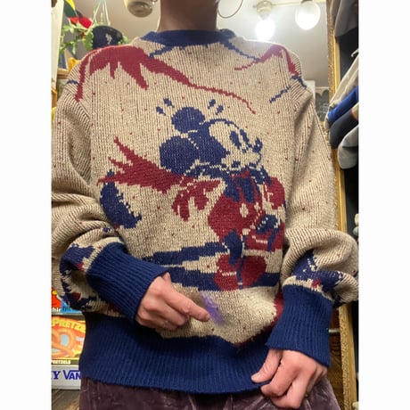 [USED] 70'S  KENNINGTON × Mickey knit 🐭