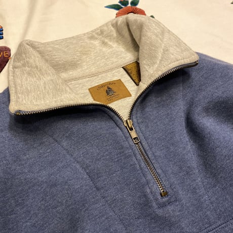 [USED] いい丈！アイスブルーカラー　ハーフジップスウェット