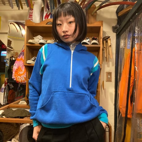 [USED] VINTAGE "Sears" HALF ZIP PARKA🟦