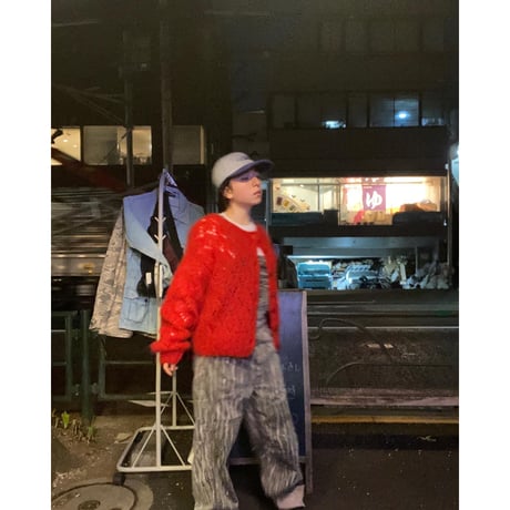 [USED] RED❤️モヘアニットカーディガン