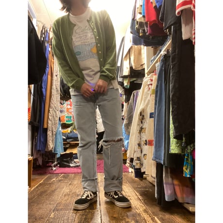 [USED] Green カーディガン☘️