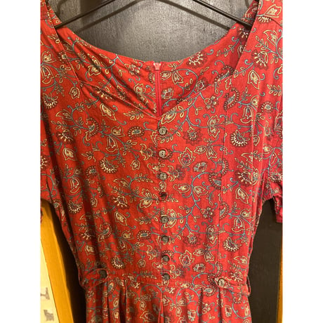 [USED] ペイズリーRedワンピース