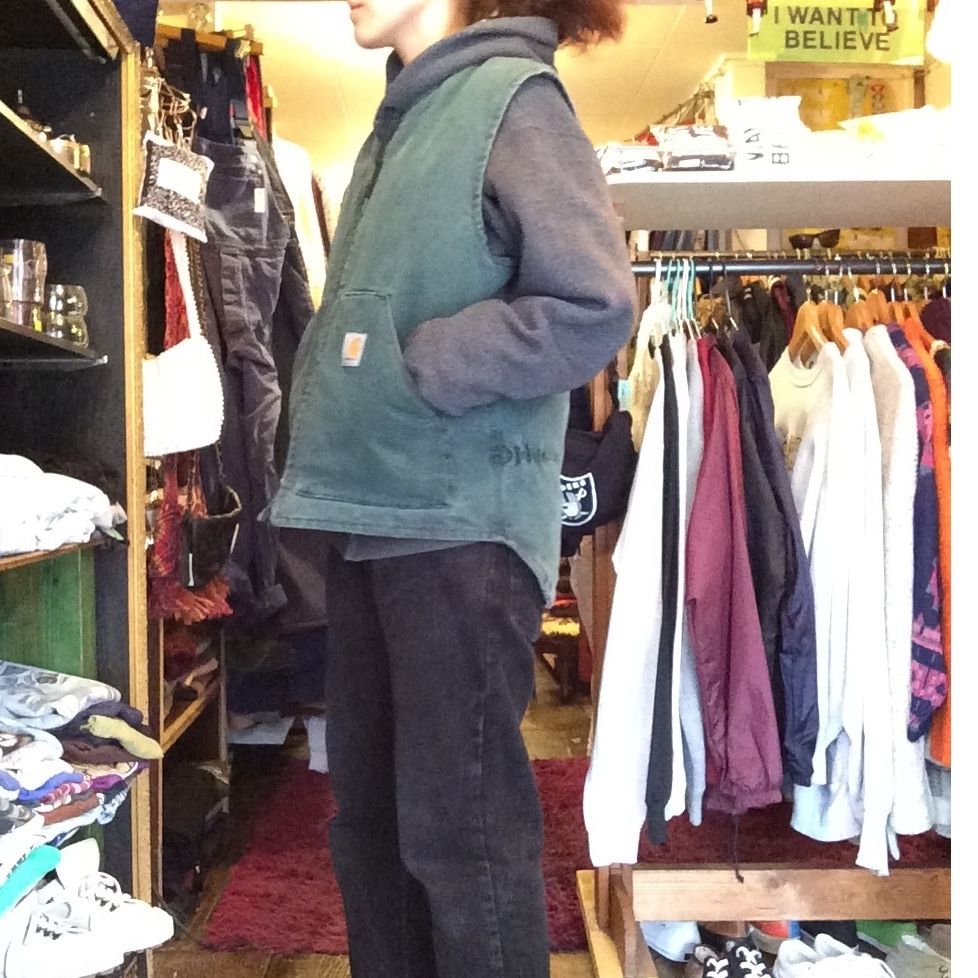 USED] Carhartt ダック地 ベスト ブルーグリーン色 | garden730