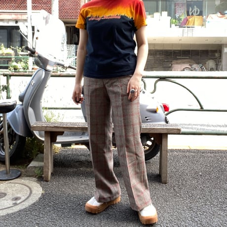 [USED] 千鳥柄 フレアPANTS
