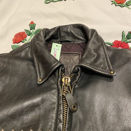 [USED] VINTAGE "GOLDEN BEAR" LEATHER JACKET！