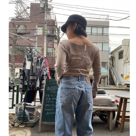 [USED]  クロップド丈リブ Long Tee