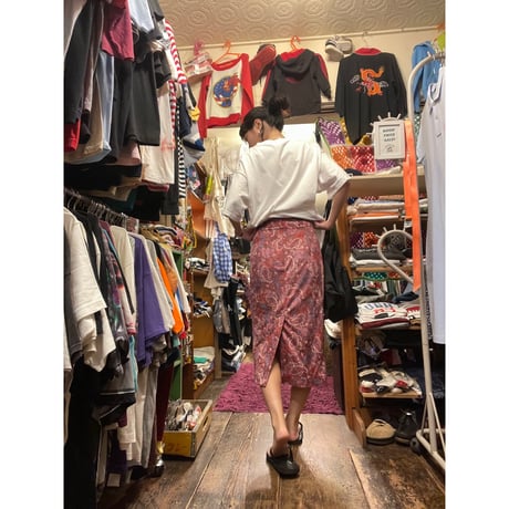 [USED] ベロアのペイズリー柄スカート