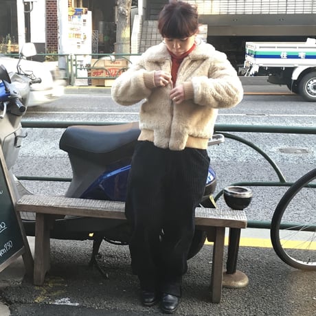 [USED] リブ付きフェイクファーJKT