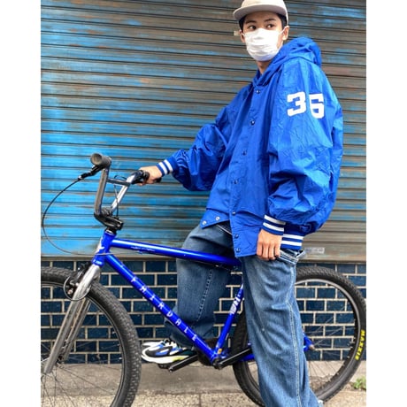 [USED] Nylon stadium jacket BLUE XL