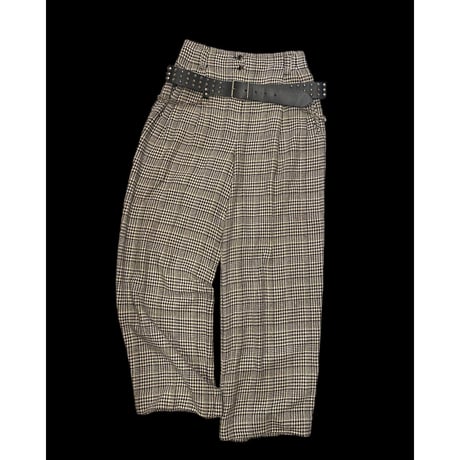 [USED] vintage シルク混 タックパンツ