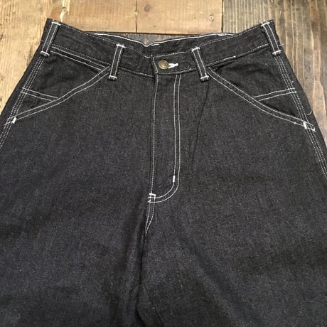 [USED] ステッチ入りブラックデニムペインターパンツ