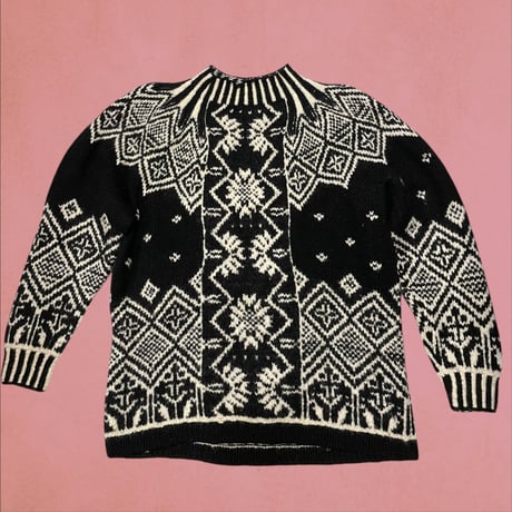 [USED]  ハイネックノルディック柄 KNIT