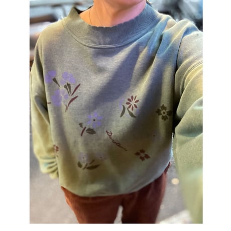 [USED] お花 ステンシル スエット