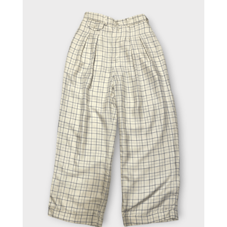[USED] Ralph Lauren  SILKチェックタックパンツ