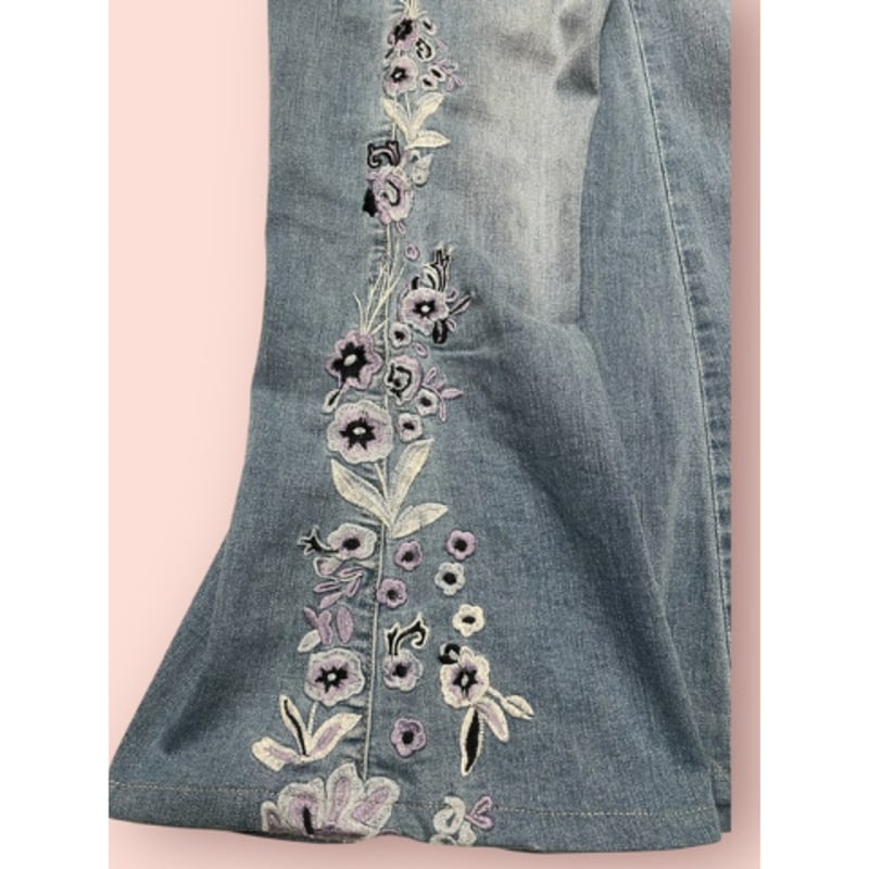 USED] お花刺繍フレアデニム | garden730