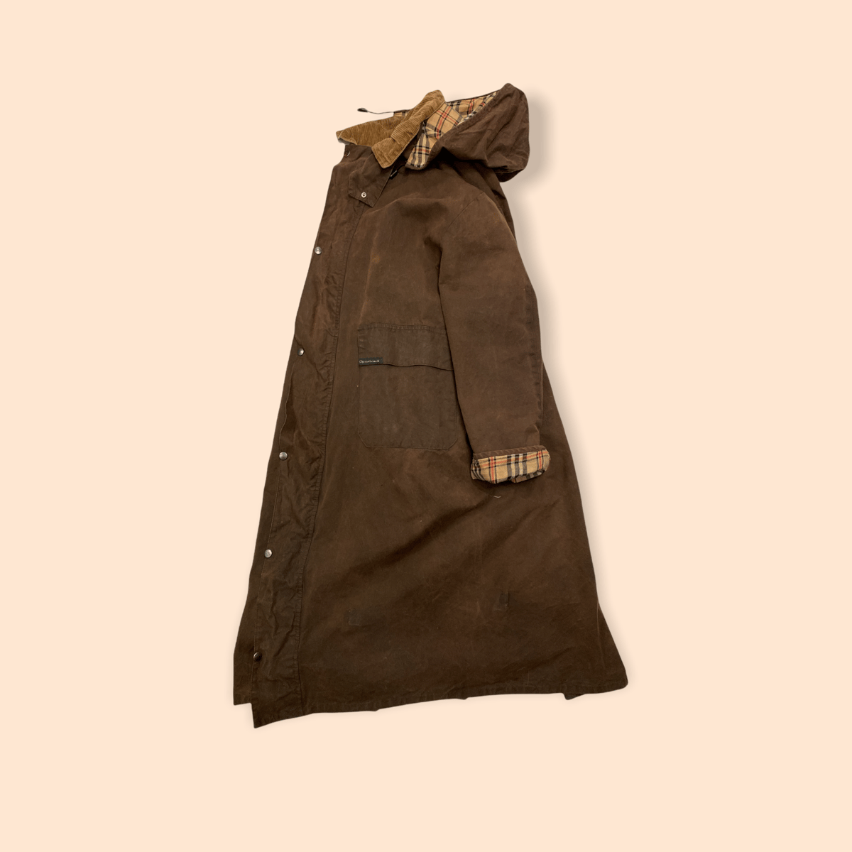 超ロング オイル コート 高品質 オイルド コットン Oiled Waxed USED] UK オイルド LONG コート | garden730