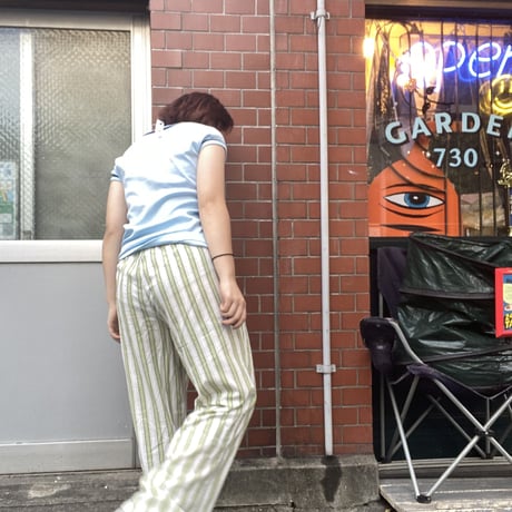 [USED] ストライプ🍿パジャマパンツ