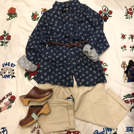 [USED] 90's DOCKERS ペイズリー柄シャツ