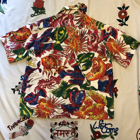 [USED] MEXICO魚柄オープンカラーシャツ