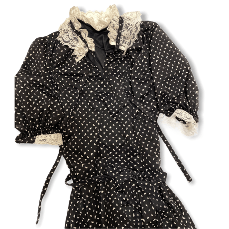 [USED] BLACKレースmaxiワンピース