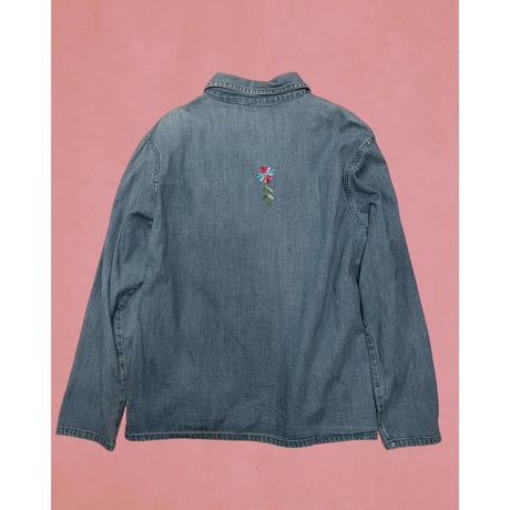 [USED] DENIM × お花の刺繍 JKT