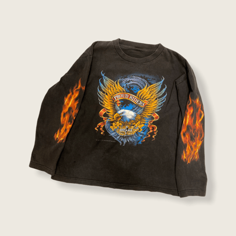 [USED] HARLEY DAVIDSON  🔥🔥FIRE~~LONG Tee