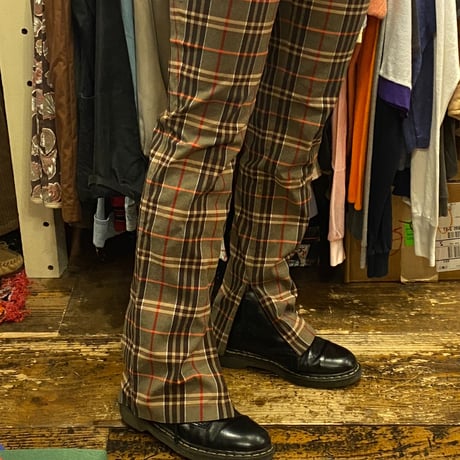 [USED] チェック柄 スリット PANTS
