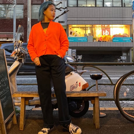 [USED] VividOrange🍊ショート丈カーディガン